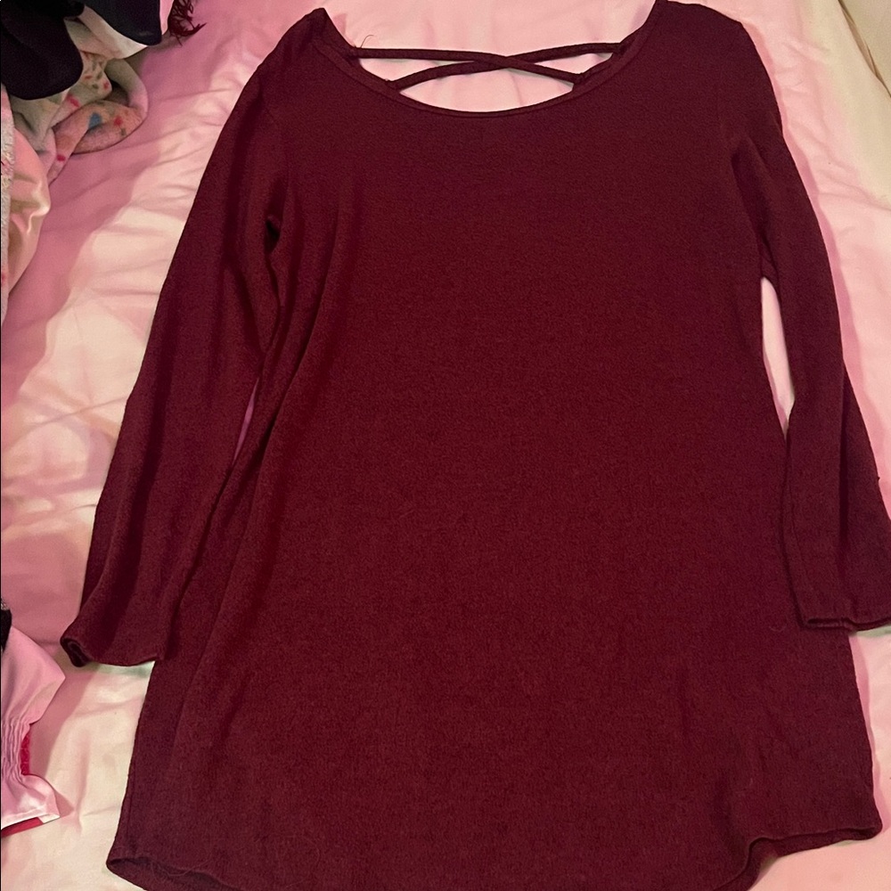 No Boundaries Burgundy Midi Dress